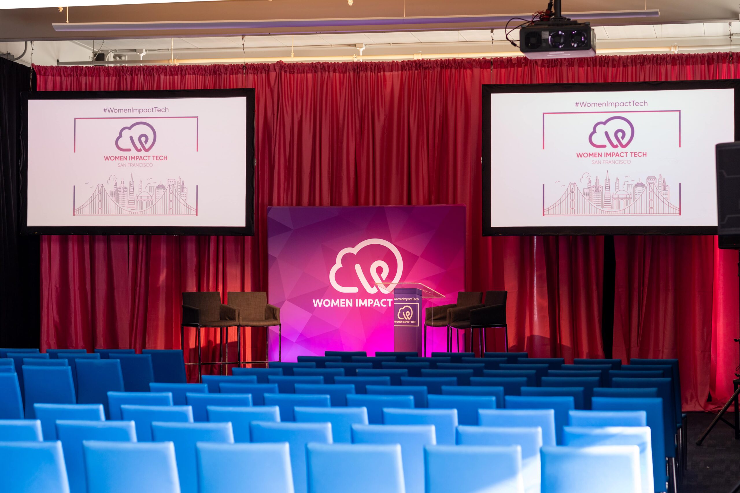 women impact tech conference virtual stage